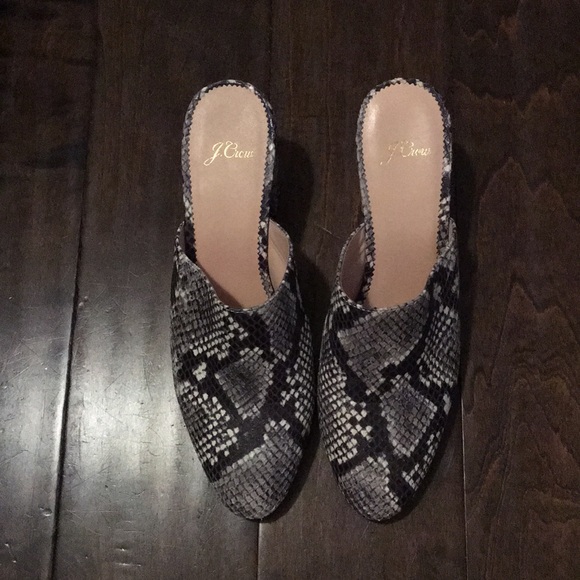 J. CREW Mules Heel Sneaker Print Sz 8 1/2 - Picture 4 of 11